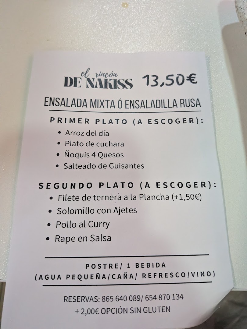 Cafeteria Restaurante El Rincon de Nakiss · Fotos 8